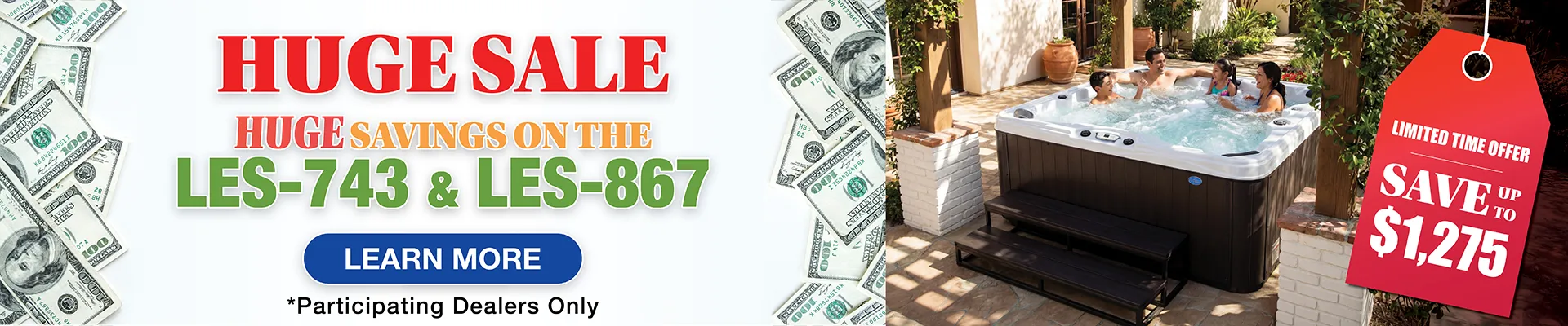 Calspas hot tub being used in a family setting - Conway