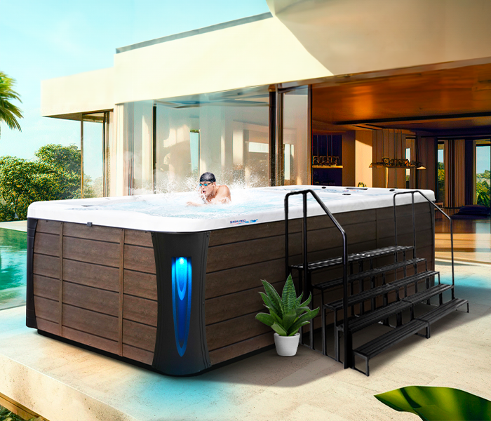 Calspas hot tub being used in a family setting - Conway